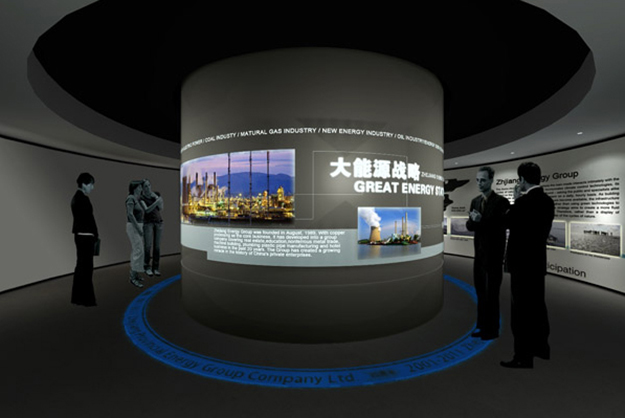 合肥能源公司展厅设计_柱子设计-合肥企业展厅展馆设计-合肥成果展厅设计-合肥展厅设计公司